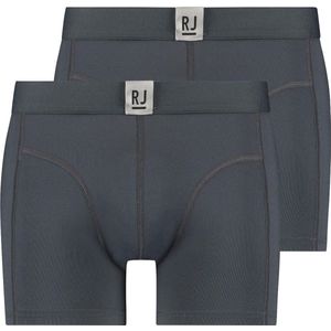 RJ Bodywear Pure Color Jort boxer (2-pack) - heren boxer lang - grijs - Maat: XL