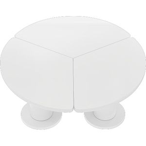 Salontafel Ronde eettafel 100 cm diameter witte cilindrische poten woonkamertafel bijzettafel slaapkamer woonkamer meubels