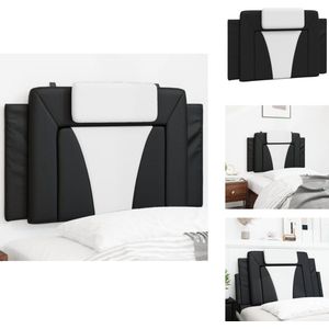 vidaXL Hoofdbordkussen - Hoofdbordkussens - Hoofdbord Kussen - Hoofdeinde Kussen - Hoofdbordkussen 90 cm kunstleer zwart en wit