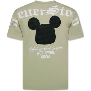 Heren Tshirt met Opdruk - T shirt Heren Grappig - Funny Shirt - 700 - Bruin