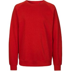 Fairtrade unisex sweater met ronde hals Red - XS