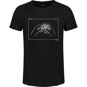 Collect The Label - Hip Amsterdam T-shirt - Zwart - Unisex - XS