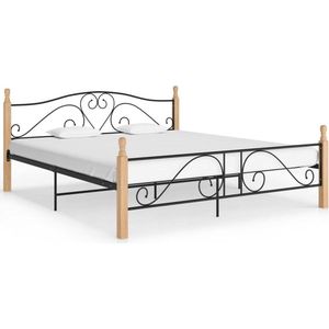 Medina Bedframe metaal zwart 200x200 cm