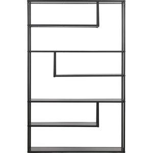 WOOOD Teun Vakkenkast XL - Metaal - Zwart - 188x120x35