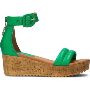 Omoda 722025 Sandalen - Met Sleehak - Dames - Groen - Maat 37