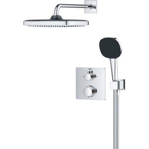 GROHE QuickFix Precision inbouw douchesysteem - Vierkant bedieningspaneel - Chroom