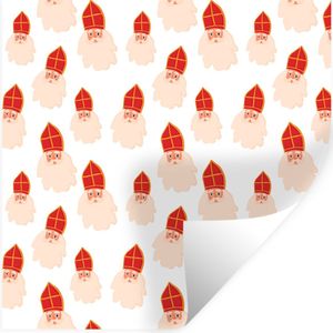 Muurstickers - Sticker Folie - Sint - Sinterklaas - Kinderen - Jongens - Meisjes - Kind - 100x100 cm - Plakfolie - Muurstickers Kinderkamer - Zelfklevend Behang XXL