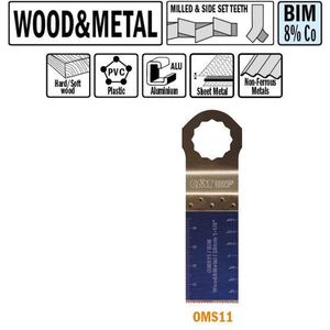 CMT - Multitoolzaagblad voor hout en metaal, 28mm - Multitool machine accessoires - Zagen - Hout - 5 Stuk(s)