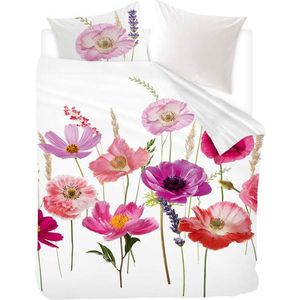Snoozing Juli - Flanel - Dekbedovertrek - Lits-jumeaux - 240x200/220 cm - Wit