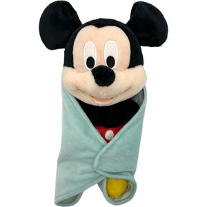Disney - Mickey Mouse met dekentje knuffel - 25 cm - Pluche
