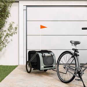 The Living Store Hondenfietskar - Oxford stof - 133.5 x 69 x 73.5 cm - Duurzaam frame - Comfortabel - Handig ontwerp - Veilig rijden - Brede toepassingen - Zwart/Grijs