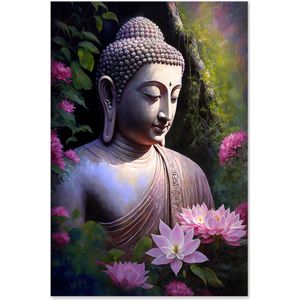 Graphic Message - Tuin Schilderij op Outdoor Canvas - Boeddha - Buddha