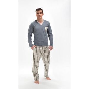 Martel- Bartek- pyjama- grijs- 100% katoen - gemaakt in Europa XXL