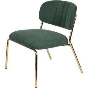 Viken fauteuil donkergroen/goud (Set van 2)