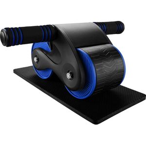 Buikroller met antislip oppervlak en gevoerde kniemat - AB Wheel Roller met weerstandsveren ab wheel