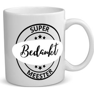 Akyol - super bedankt meester koffiemok - theemok - Meester - een meester - school - verjaardagscadeau - afscheidscadeau - kado - gift - 350 ML inhoud