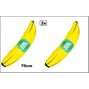 2x Super banaan opblaasbaar - XXL Banaan - Thema feest party fun carnaval