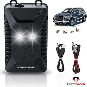 PestFender Marterverjager op batterij, accu of adaptor - Kattenverjager - Marterverjager - Marterverjager Auto - Muizenverjager - Indoor en outdoor ongedierte, ratten en muizen verjager - Waterbestendig ultrasone steenmarter wering - 1 stuk