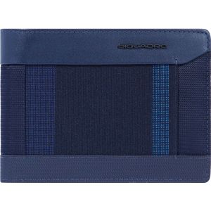 PIQUADRO Portemonnee Steve Wallet with Coin Pocket RFID Blue Donkerblauw