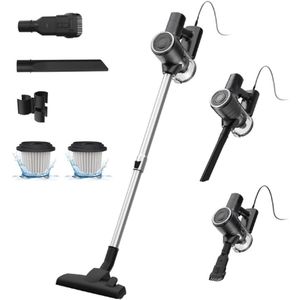 28 KPa Stofzuiger Met Krachtige Kabel - 7 Meter Kabel - 600W Ultraleichte 3-in-1 Draagbare Stofzuiger - Voor Auto's, Dierenharen, Tapijten & Alle Soorten Vloeren - Zwart