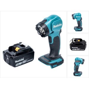 Makita DEADML 815 T1 LED snoerloze handlamp 14,4 - 18 V 160 lm + 1x oplaadbare accu 5,0 Ah - zonder oplader