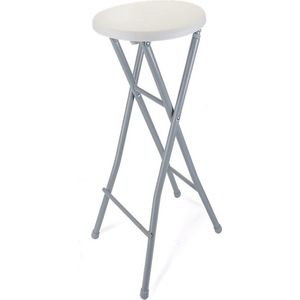 Barkruk - Kruk - buitenbar Inklapbare kruk - Verstevigd model - Stoel - WHITE EDITION - Inklapbare stoel - LUXURIOUS LIVING - BESTSELLER