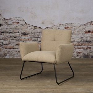 SIDD Dante coffeechair - fabric Teddy MJ8-3 Light brown