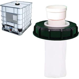 IBX Deksel met filter - 165 mm voor regenwateropvang - IBC-accessoires met netfilter bovendeksel voor regenton