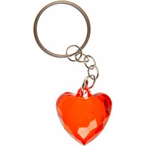 Sleutelhanger Rood Hart voor volwassenen en kinderen - Sleutelhanger Hart - Liefde - Love - Valentijn - Vriendshap