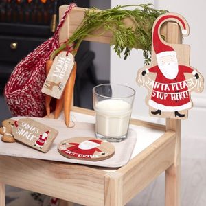 Ginger Ray - Ginger Ray - Santa & Friends - Houten bordjes Santa's Coming Kerstavond 'kit'