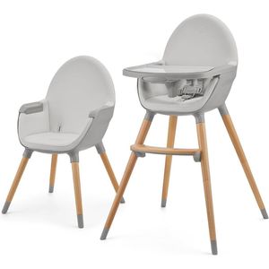 Multifunctionele 2-in-1 hoge kinderstoel met verstelbaar dienblad en 5-puntsveiligheidsgordel