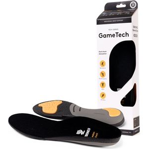 52Bones GameTech Mid Arch - premium inlegzolen met medium voetboog - optimale demping hiel en voorvoet - geschikt voor voetbal, tennis, hockey en volleybal - maat 39/40