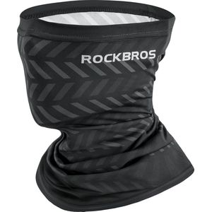 ROCKBROS Multifunctionele doek, buisvormige doek, zeer elastisch, ademend, halsdoek, balaclavas, voor yoga, hardlopen, wandelen, fietsen, motorrijden, multifunctionele hoofdband Zwart