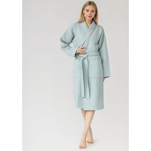 Casilin - Wafel Sauna Badjas - Dames/Heren -100% Katoen - XXL - Sea Green - Groen