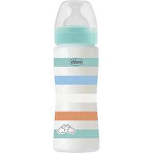 Chicco zuigfles Siliconen Well Being 330ml groen