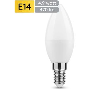 Technik E14 LED Lamp 4.9W - 490lm - 4000K - Neutraal Wit - LED Kaarslamp B35 - Vervangt 45W Halogeen Gloeilamp