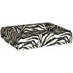 Hondenmand bonfire zebra zwart/wit  120x100 cm