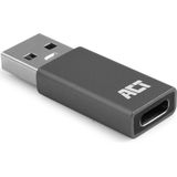 ACT USB C USB A Adapter Converter | tussenstuk voor kabels | USB Type-C USB Type-A | Grijs | AC7375