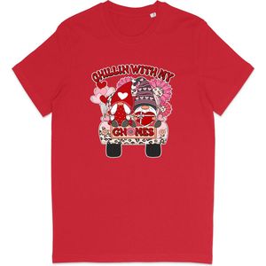 T Shirt Dames - Gnoom Liefde Hartjes - Rood - M