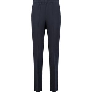 Coraille dames broek, Anke met elastische tailleband, marine, maat 40 (maten 36 t/m 52) stretch, fijne kwaliteit, zonder rits, steekzakken