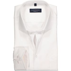 CASA MODA comfort fit overhemd - mouwlengte 72 cm - wit twill - Strijkvrij - Boordmaat: 49