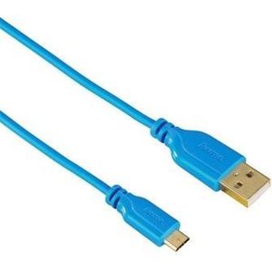 Hama USB A - Micro-USB B M/M 0.75m USB-kabel 0,75 m USB 2.0 Blauw