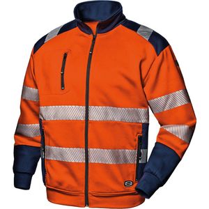 SIR SAFETY FUNNY Hi Vis Reflecterend Werktrui HEREN Veiligheidsjas Oranje Blauw - Reflecterende Band - EN ISO 20471 - Hoge Kraag
