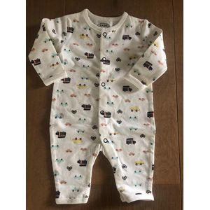 Baby new born pyjama, biologisch katoen, jongens, maat 62/68, alloverprint ""cars