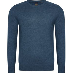 Mario Russo Ronde Hals Pullover - Trui Heren - Sweater Heren - Jeans Blauw - 3XL