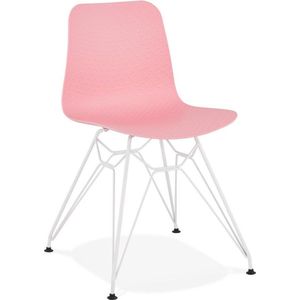 Alterego - GAUDY - Moderne stoel - Roze - 49x47x78 cm