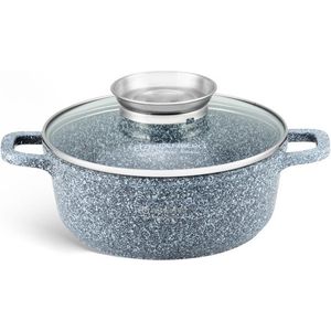 Edënbërg Stonetec Line - Kookpan/Braadpan met Deksel - 3,3 liter - 22 cm - Aluminium