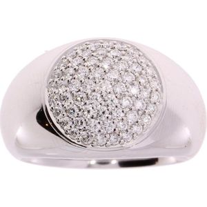 Damesring - witgoud - 14 karaat - diamant - LeChic - RB830R73-uitverkoop Juwelier Verlinden St. Hubert – van €2925,= voor €1765,=