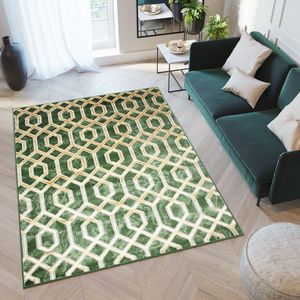 Tapiso Turmalin Vloerkleed Groen Laagpolig Rug Carpet Tapijt Maat- 300x400