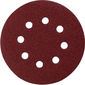 DW4Trading Schuurschijf Korrel 320 met Klittenband Velcro - 125mm met 8 Gaten - 5 Stuks